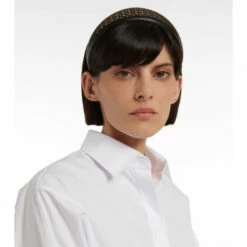 Alaïa Vienne Laser-cut Leather Headband