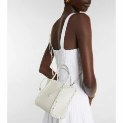 Alaïa Le Hinge Mini Leather Tote Bag